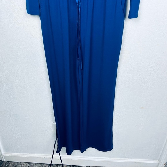 H by Halston size s blue stretchy jumpsuit - Picture 6 of 9